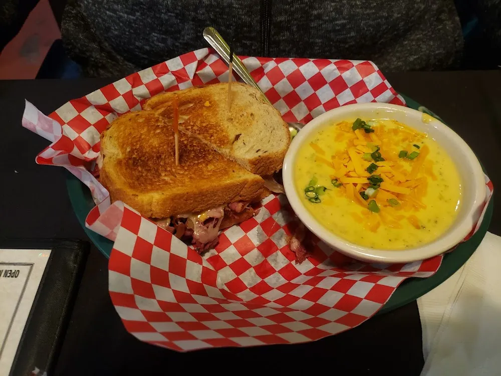 Reuben with Broccoli Cheddar Soup
